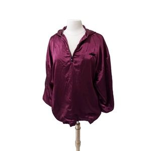 Vintage 90s Satin Hoodie Windbreaker L